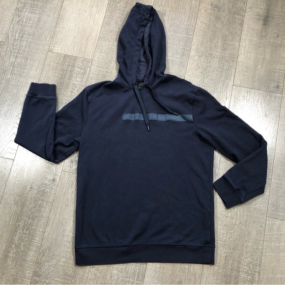 ARMANI EXCHANGE Men’s Hoodie Navy blue Size L - Picture 1 of 7